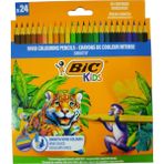Bic Bıc 24 Adet Smooth Kuru Boya Kalemi Tam Boy Karışık Renkli Çocuk Oyunları İçin Uygun