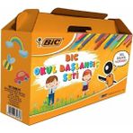 Bic Bıc Okul Başlangıç Seti 10'lu Keçeli Kalem 12'li Silinebilir Pastel Boya 5-7 Yaş Çocuklar İçin