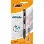 Bic Break Resistant Kırılmaya Dayanıklı Yandan Basmalı Siyah-Pembe Versatil Kalem Seti