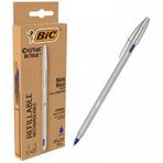Bic Cristal Renew Metal Gövdeli Tükenmez Kalem Mavi (2 Adet Refil Hediye)