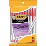 BIC Cristal Stic Ballpoint Pen 1.0mm, Medium Point, Red Ink, Pack of 10 Pcs.