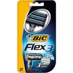 Bic Flex 3 Kullan-At Tıraş Bıçağı 3'lü Blister (3 Bıçak) Erkekler İçin Ergonomik Tasarım