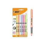 Bic Fosforlu Kalem 6'lı Pastel Renkler Kauçuk Saplı Yazım Seti