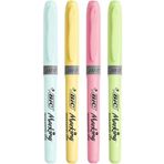 Bic Fosforlu Kalem Markıng Highlıghter Grip Pastel Renkler 4 LÜ