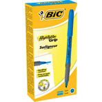 Bic Highlighter Grip 12'li Kutu Mavi Fosforlu Kalem