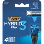 Bic Hybrid 3 Flex Erkek Tıraş Bıçağı Yedek Kartuş 4'lü 3 Titanyum Bıçak Aloe Vera ve E Vitaminli Konforlu Tıraş