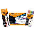 BIC Intensity Kalem Seti 18: 6 Çift Uçlu Fırça Kalem Pastel Keçeli Kalem, 6 Fineliner 'Colour Change' ve 6 Çift Uçlu Fırça Pastel Fosforlu Kalem