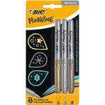 bic ıntensity marking color permanent markör kalem seti 3 metalik renk 944033 - Yok