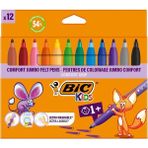 Bic Keçeli Kalem Comfort Jumbo 12 Renk Renkli 517250 Ultra Yıkanabilir Çocuklar İçin