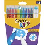 Bic Kids 12’li Kutu Magic Silinebilir Keçeli Boya Kalemi Canlı Renkler ile Yaratıcı Çizimler İçin