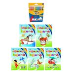 Bic Kids 3-6 Yaş Arkadaşım Boyama Kitapları 5'li + Bic Kids XL 12'li Keçeli Boya