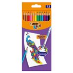 BIC Kids Evolution Illusion silinebilir renkli kalemler, 12 adet