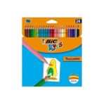 Bic Kids Tropicolor Renkli Kuru Boya Kalemi 24 Renk Çocuklar İçin Dayanıklı ve Güvenli