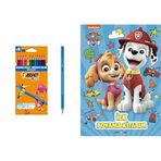 BIC Kids Tropicolors 12'li Kuru Boya Kalemi ve Paw Patrol İlk Boyama Kitabım