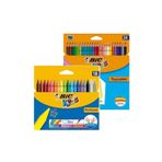 Bic Kids Tropicolors Kuru Boya Kalemi 24'lü + Plastidecor Silinebilir Kuru Boya Kalemi 18'li Set