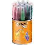 BIC Kids Visa Firça Uçlu Keçeli Boya Kalemi, 18'li Kavanoz, Fırça Başlı Esnek ve Yumuşak Uç, Yıkanabilir Su Bazlı Boya