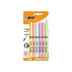Bic Marking 6'lı Blister Pastel Highlighter Grip Markör Kalem