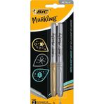 Bic Marking Altın Gümüş Permanent 2'li Blister Markör
