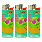 Bic Mini Çakmak, Taşlı, Tatil Temalı Desenli, 3'lü Paket (COOL-3)