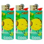 Bic Mini Çakmak, Taşlı, Tatil Temalı Desenli, 3'lü Paket (COOL-7)
