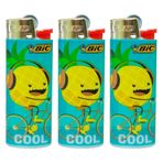 Bic Mini Çakmak, Taşlı, Tatil Temalı Desenli, 3'lü Paket (COOL-8)