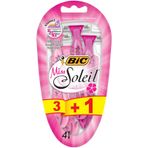BIC Miss Soleil Kadın Tıraş Bıçağı 4'lü Blister (3 Bıçak), Aloe Vera ile Zenginleştirilmiş Kayganlaştırıcı Jel Şerit