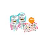 Bic Miss Soleil Sensitive Bundle Kadın Tıraş Bıçağı Seti 3'lü + Makyaj Çantası