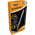 bic permanent markör kalem ıntensity altın gümüş 950466 (12 li paket) - Yok
