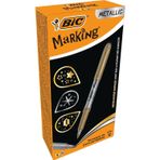 Bic Permanent Markör Kalem İntensity Altın Gümüş 950466 (12 Li Paket)