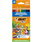 BIC Smooth Ahşap Kuru Boya Kalemi 12 Renk, Ahşap Kuru Boya,Altıgen Gövde, 5 Yaş Üzeri için İdeal, Canlı Renkler