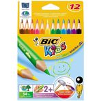 Bic Üçgen Jumbo Kuru Boya Kalemi 12`li