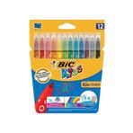 Bic Unisex Çocuk Sarı Kid Couleur Keçeli Boya Kalemi 12`li Kutu Ultra Yıkanabilir