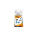 Bic Velleda 1721 Çok Renkli Çocuk Tahta Kalemi 8'li Poşet Ölçülerle Eğlenceli Yazım Deneyimi
