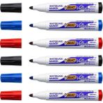 Bic Yuvarlak Uç Beyaz Tahta Kalemi 6'lı Set Çok Renkli Alkol Bazlı Mürekkep 1 Adet