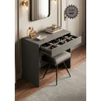Bicabin Mdf Arya Novella Antrasit Renk MDF Makyaj Masası Modern Tasarım ve Çekmeceli Organizer