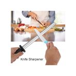 Bıçak Bileme Oval Masat Satır Nacak Bileme Yassı Masat Paslanmaz Krom 37Cm