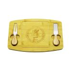 Bıçak Sağ-Sol 19X29cm -1.5Cm Ahşap Bambu Kahvaltı Peynir Sunum Tabak 2Peynir Bıçak=Ahşap Saplı (Timya/Go1395) 199700