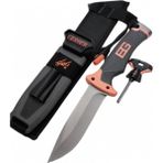 Bıçak Sevdalıları Bear Grylls 32 cm Kamp Bıçağı Turuncu Siyah, Düdüklü, Magnezyum Çubuklu Paslanmaz Çelik - Standart