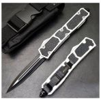 Bıçak Sevdalıları Içten Çıkmalı Otomatik Microtech Çakı 21 cm Siyah Gümüş - Standart