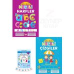 Bıcırık Çocuk Eğitici Öğretici Neşeli Harfler ve Neşeli Çizgiler 2 Kitap Set(BüyükBoy Mavi Yazı Defteri Hediye)