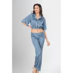 Bicomi 2Li Desenli Saten Pijama Takımı