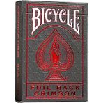 Bicycle Metalluxe Foil Back Crimson (Red) Kırmızı Kart Iskambil Oyun Kağıdı Kartları Destesi