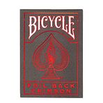 Bicycle Metalluxe Foil Back Crimson (Red) Kırmızı Kart Premium iskambil Oyun Kağıdı Kartları Destesi