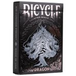 Bicyle Bicycle Dragon Black Gümüş Folyo Premium Oyun Kartı