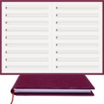 BİDEFTER Müzik Nota Defteri - (Vurmalı Çalgılar) (ALT.)% 100 El Yapımı, El Dikişi, (İplik Dikiş) Kumaş Ciltleme A/5 - Bordo