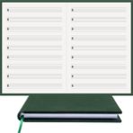 BİDEFTER Müzik Nota Defteri - (Vurmalı Çalgılar) (ALT.)% 100 El Yapımı, El Dikişi, (İplik Dikiş) Kumaş Ciltleme A/5 - Yeşil