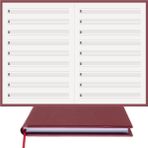 BİDEFTER Müzik Nota Defteri - (Vurmalı Çalgılar) (ALT.)% 100 El Yapımı, El Dikişi, (İplik Dikiş) Termo Deri A/5 - Bordo