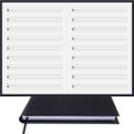 BİDEFTER Müzik Nota Defteri - (Vurmalı Çalgılar) (ALT.)% 100 El Yapımı, El Dikişi, (İplik Dikiş) Termo Deri A/5 - Siyah