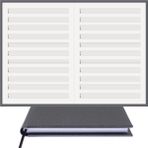 BİDEFTER Piyano Nota Defteri - Sol Fa Anahtarlı Kesik Çizgili - %100 El Yapımı, El Dikişi (İplik Dikiş) 1. Sınıf Hakiki Cilt Bezi ile Ciltli Defter A/4 Füme - Somon