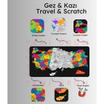 BidiBadi Yayınları Gez Kazı Magnet Türkiye Haritası - Kolay Kazınabilir Harita - Scratch Map - Tarvel And Scratch